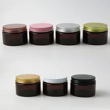 30 x прочный круглый Amber косметические пластиковые контейнеры пустые косметические Пластик пот Jar Олово закручивающаяся Крышка для контейнера коробка для контур для Лица Бальзам 4 унции