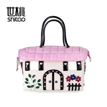 

2017 New Handbag Garden House Creative Package Manual Practical Grid Shoulder Messenger Bag