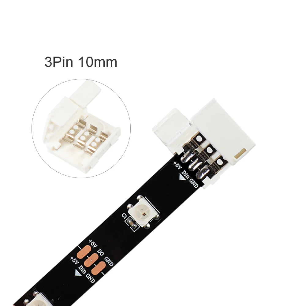 LED Strip Connector 3Pin 2Pin 4Pin 5Pin LED Strip Connectors For LED Strip Light 5pcs/lot