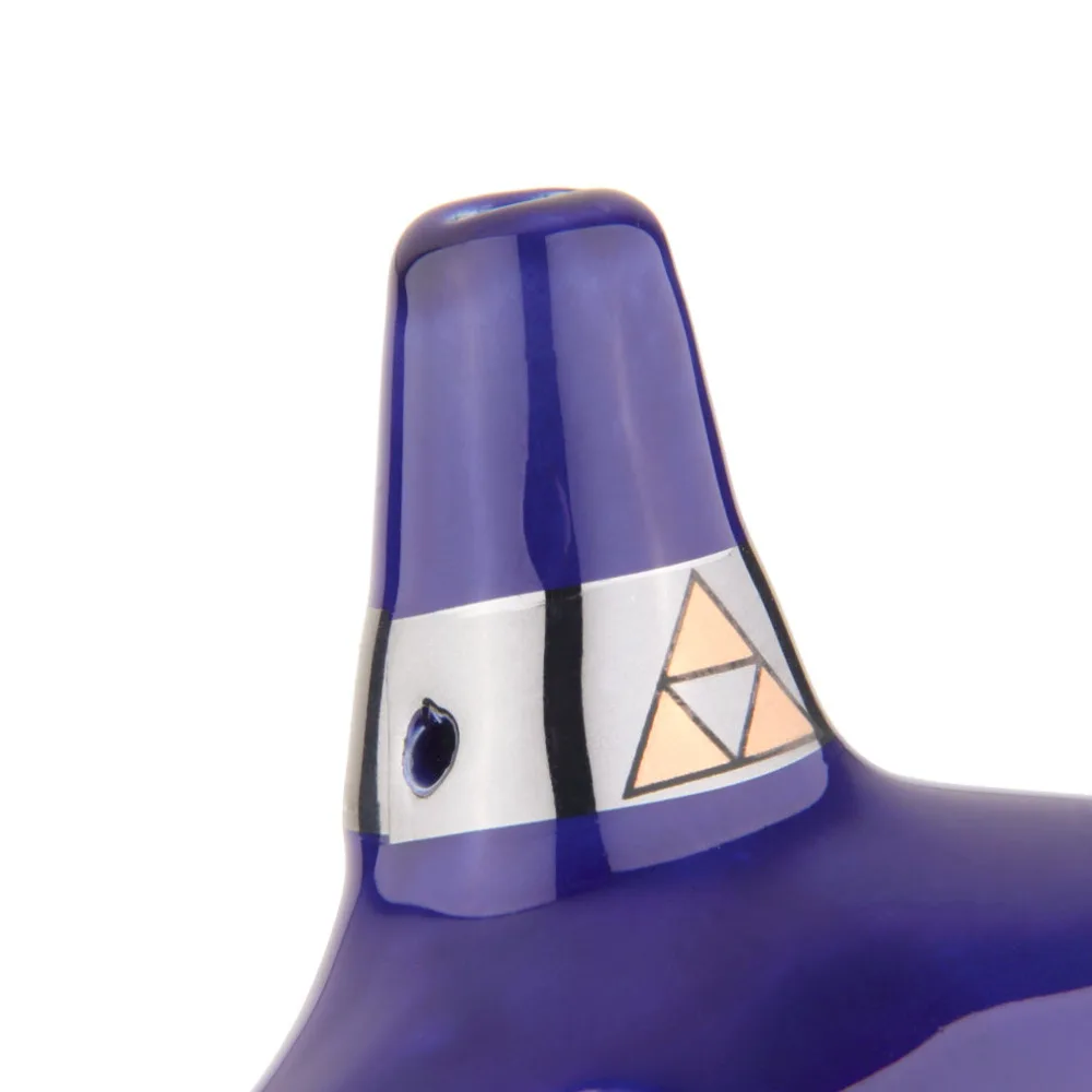 Новое поступление 12 отверстий окарина керамический альт C Легенда о Zelda Окарина флейта синий инструмент
