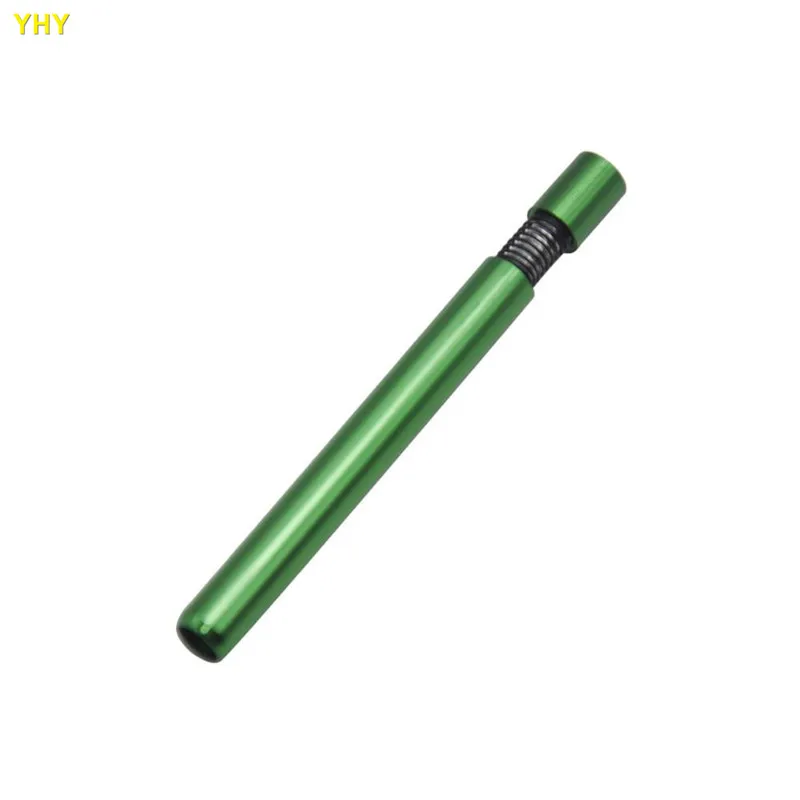 82mm Length Metal Smoking Pipe Filter Tips Aluminium One Hitter with Spring Aluminium Spring Bats Can Clean Itself 6 Colors  06