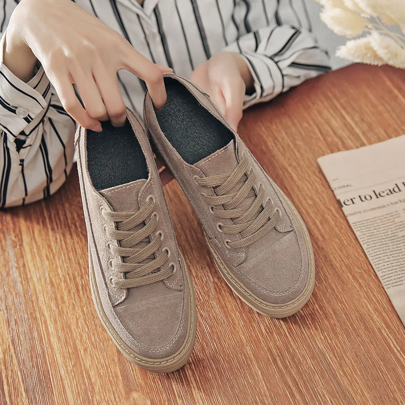 Loecktty New Casual Flats shoes 2019 new leather strap-up women s shoes platform shoes Oxford Shoes For Women Loecktty New Casual Flats shoes 2019 new leather strap-up women s shoes platform shoes Oxford Shoes For Women