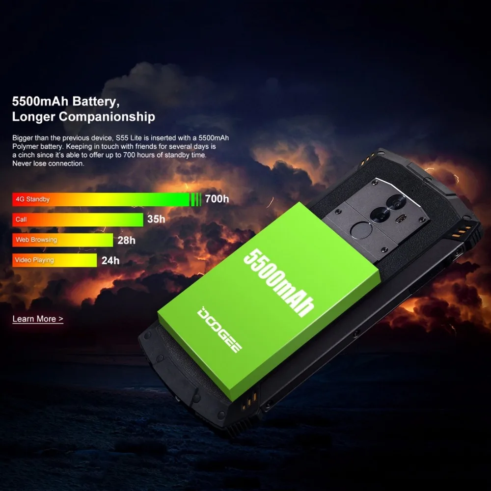 DOOGEE S55 Lite IP68 Waterproof 5.5\