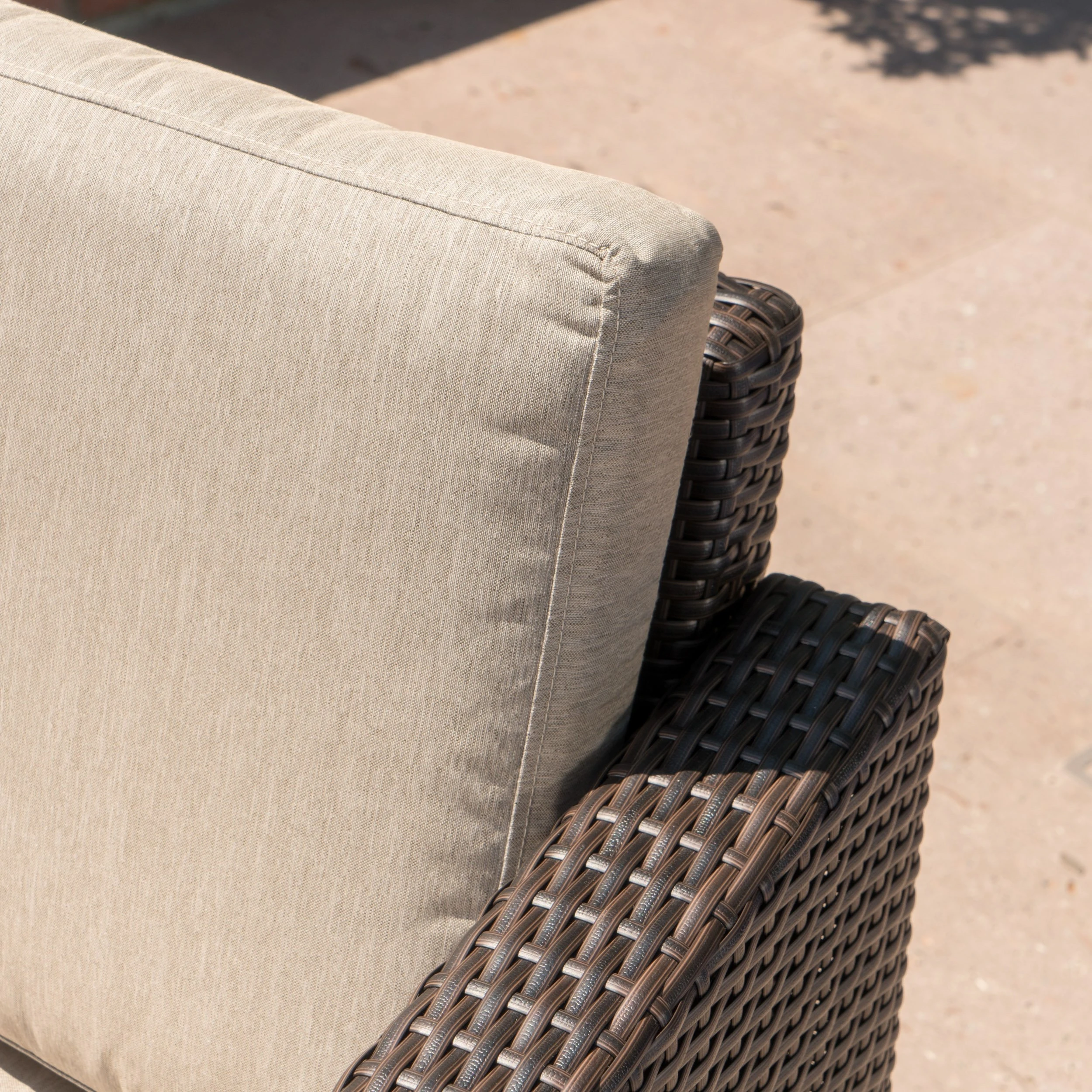 Grady Outdoor Aluminum Framed 4 Piece Wicker Chat Set