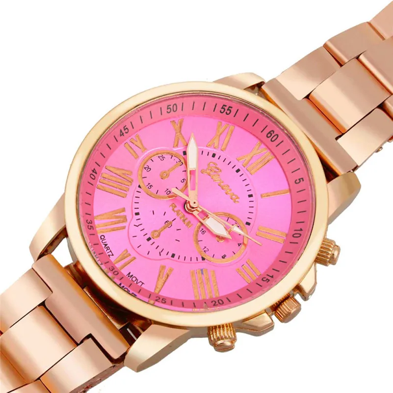 Women Men watch Luxury Stylish Fashion Roman Number Stainless Steel Quartz Sports Dial Wrist Watch Men Wholesale#2AP23 (20)