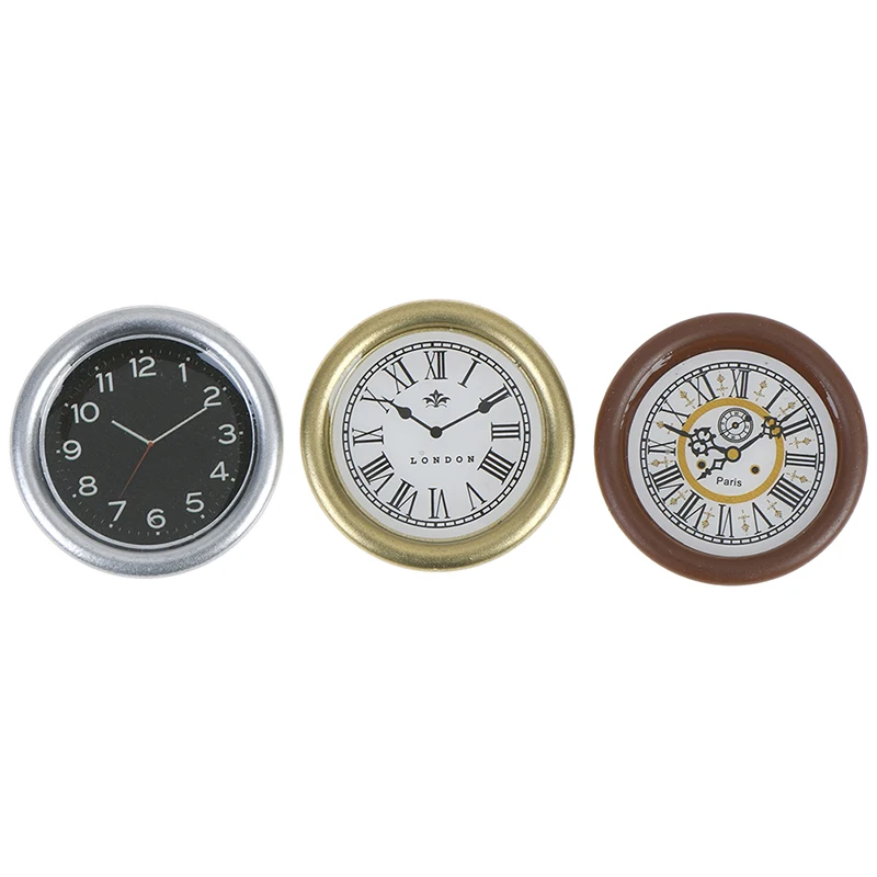 

1:12 Scale Resin Dollhouse Miniature Wall Clock Play Doll House Miniaturas Home Decor Accessories Toy Pretend Play Furniture Toy