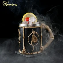 Skull Dragon Resin Stainless Steel Beer Mug Retro Knight Tankard Halloween Coffee Cup Creative Viking Tea Mug Pub Bar Decoration Skull Dragon Resin Stainless Steel Beer Mug Retro Knight Tankard Halloween Coffee Cup Creative Viking Tea Mug Pub Bar Decoration