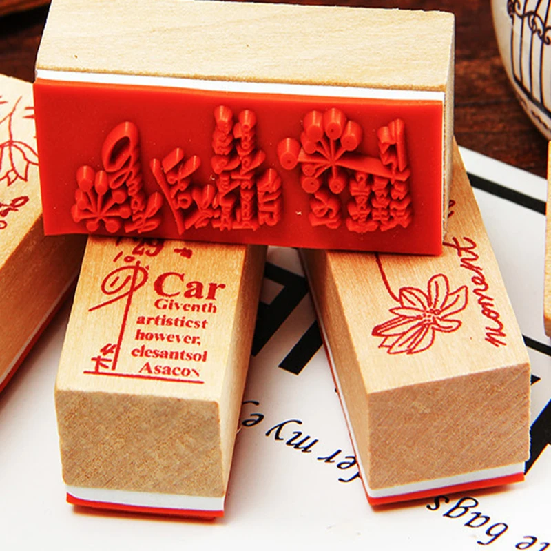 PIKAALAFAN садовые цветы подарочные коробки деревянный альбом для штампов DIY Фотоальбом украшение карты Ремесло Деревянные Резиновые игрушечные печати
