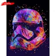 DIY Oil Digital Painting By Numbers On Canvas Movie Poster Wall Art Pictures Living Room Home Decor Star Wars Storm Trooper