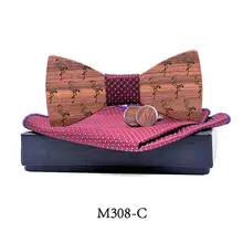 Деревянный галстук-бабочка набор поддельный подарок для мужчин роскошный галстук мужской s аксессуары предварительно завязанный бант смокинг бабочка для регулируемого