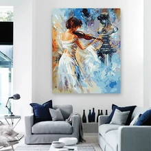 Скрипка цветок художественная живопись король Сделай Сам домашний декор живопись китайский стиль гостиная крыльцо Кабинет Украшение дома живопись