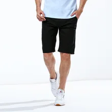 Новинка, мужские деловые Свободные повседневные шорты, короткие штаны, черные, красные, синие, хаки, зеленые Летние Стильные шорты до колена, пять цветов, мужские шорты
