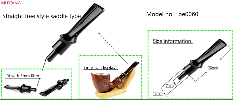 RU-MUXIANG 4 шт./партия курительная трубка изогнутая и прямая мундштук Бриар и палисандр Мужская табачная трубка акриловый мундштук be0059-be0062