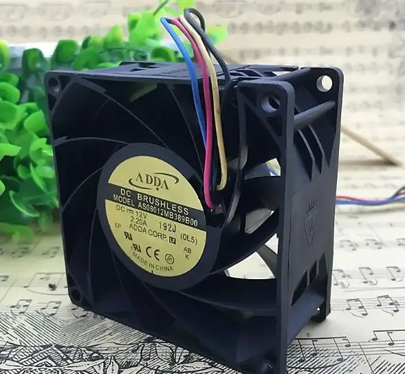 ADDA AS08012MB389B00 12 V 2.20A 8 см 8038 четырех-проводное Охлаждение вентилятором