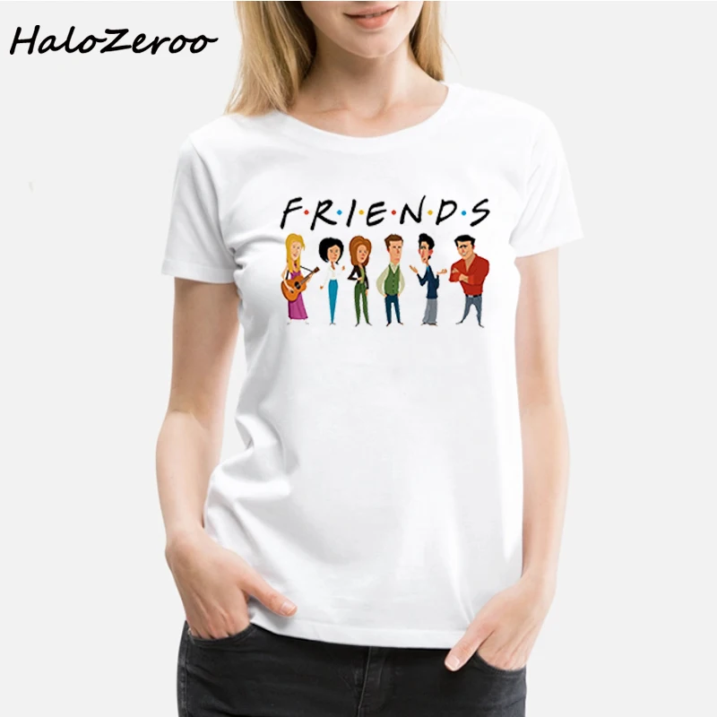 С героями телесериала «друзья» рубашка футболка с принтом Tumblr Graphic Shirt подарок кавычки друзья футболка по мотивам фильма Harajuku Vogue эстетику К...
