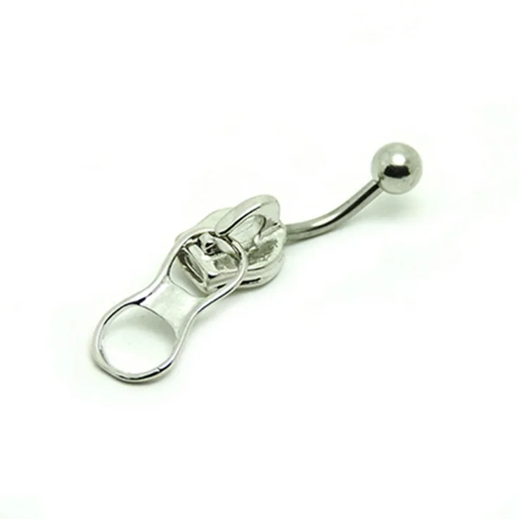 

Unique Zipper head Design Belly Button Rings Navel Body Piercings Percing Nombril Piercing Ombligo Piercing Septo 1 PC