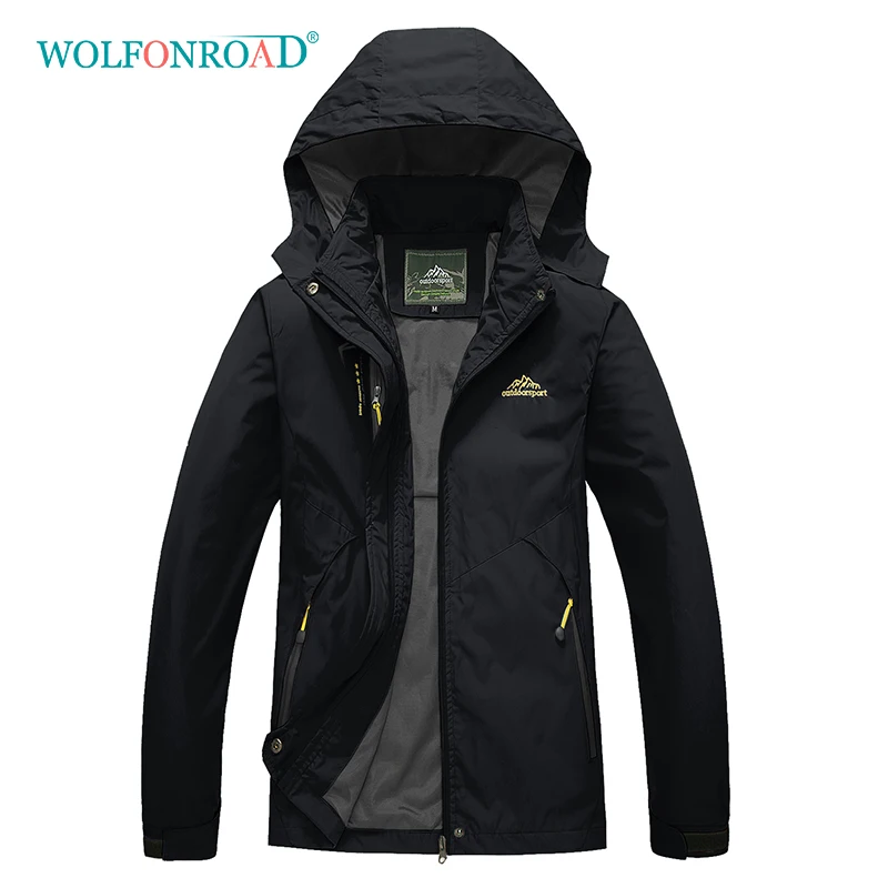 

WOLFONROAD Winter Hiking Jacket Women Thin Windbreaker Jacket Waterproof Mountain Jacket Camping Outdoor Clothing 4XL Sport Coat
