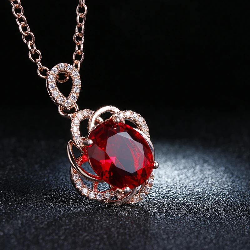 Красное Хрустальное винтажное ожерелье Kalung Rantai с фианитами для женщин