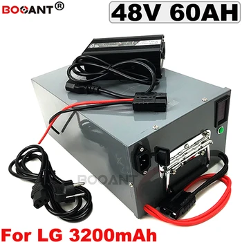شراءقوية 48 فولت 60AH دراجة كهربائية بطارية ليثيوم ل LG 18650 خلايا ل NIU سكوتر كهربائي 3000 واط المحرك مع شاحن 10A