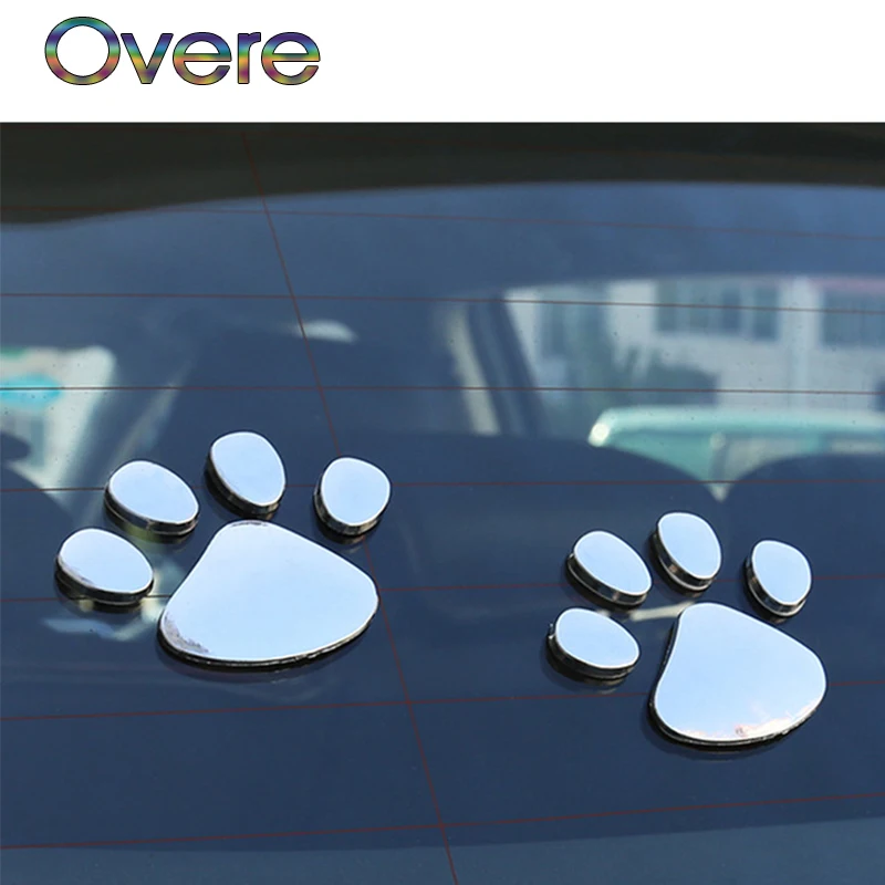 Overe 2 шт. наклейки 3D Металл Bear Paw Стайлинг для Mercedes W205 W203 W211 Volvo XC90 S60 XC60 S80 156 V40 Alfa Romeo 159 156