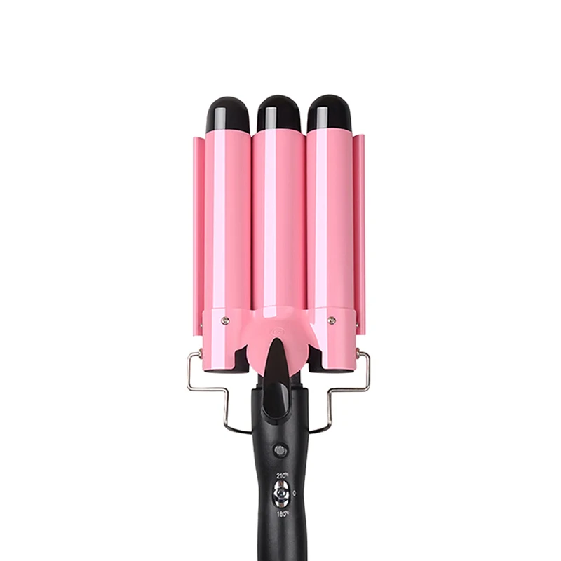 

20-32m Automatic Perm Splint Ceramic Hair Curler 3 Barrels Big Wave Hair Curling Iron Hair Waver Curlers Styling Tools ET-76