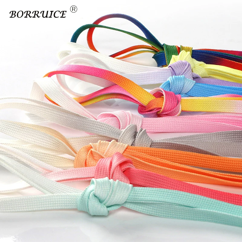 flat coloured shoe laces
