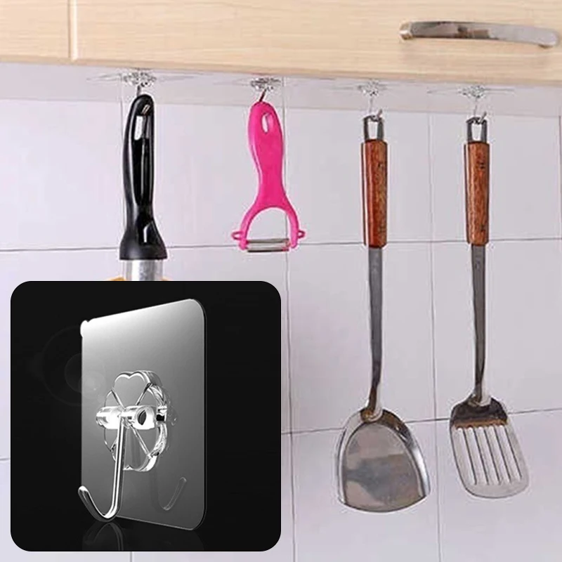 Wall Hooks Iron Hook Window Bathroom 5 PCS PVC Hangers Kitchen Vacuum Sucker Flower Shape Accessories Economic Durable