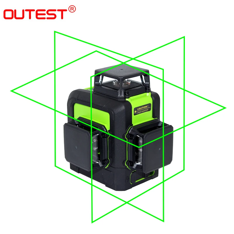 

OUTEST 12 Lines 3D Laser Level Green/Red Laser Beam Line Self-Leveling 360 Vertical&Horizontal laser construction tools