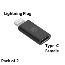 USB Type-C Female to Lightning Male Adapter, Type-C Cable with Adapter Charge & Sync Data for iPhone/iPad/iPod USB Type-C Female to Lightning Male Adapter, Type-C Cable with Adapter Charge & Sync Data for iPhone/iPad/iPod
