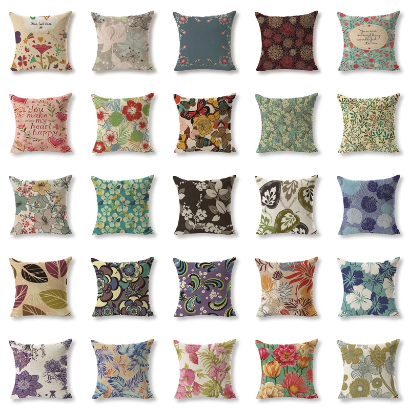 

Morocco Flowers Cushion Cover Nordic Plant Pillow Case Scenery Throw Pillows Scandinavian Decorative Sofa Cushions Covers