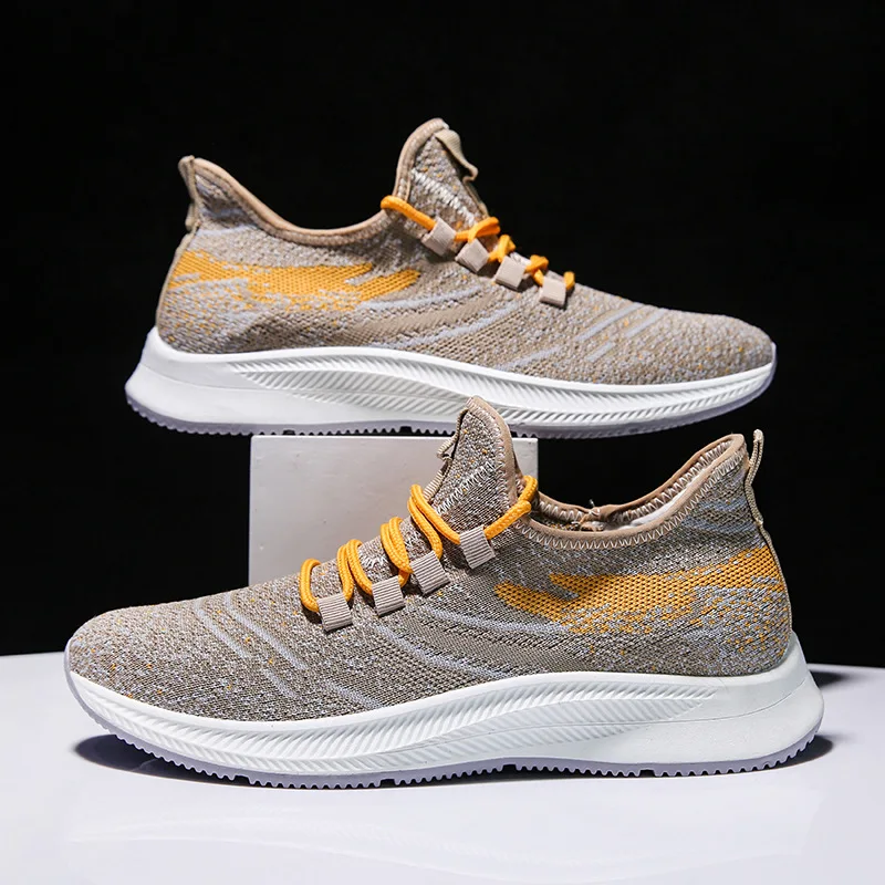 New Arrival Men Shoes Breathable Running Shoes Slip On Sneakers Comfortable Outdoor Men Sport Shoes Big Size Walking Footwear