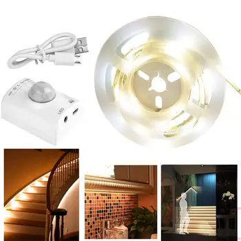 

Dimmable Automatic Motion Sensor Light, Flexible Led Strip Bed Light,Rechargeable Bedroom Lighting,Night Light for Kid Bed ST534