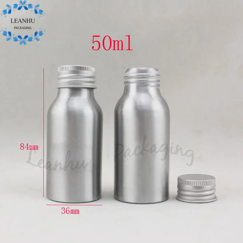 3125 5 De Réductioncosmétiques Vides Emballant Des Bouteilles En Aluminium Bouteille Deau En Métal 50 Ml Avec Bouchon à Vis Récipients