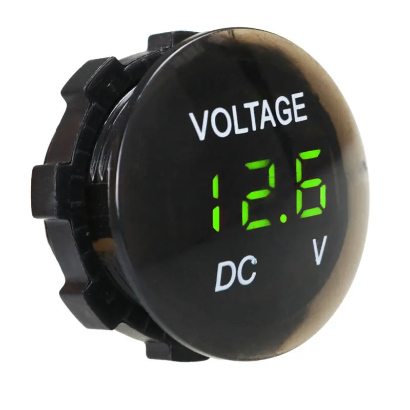 Зеленый DC 12 V-24 V Цифровой Панель вольтметр Напряжение измеритель светодиодный Дисплей для авто мотоцикла Лодка ATV грузовик ремонт аксессуары - Цвет: Зеленый