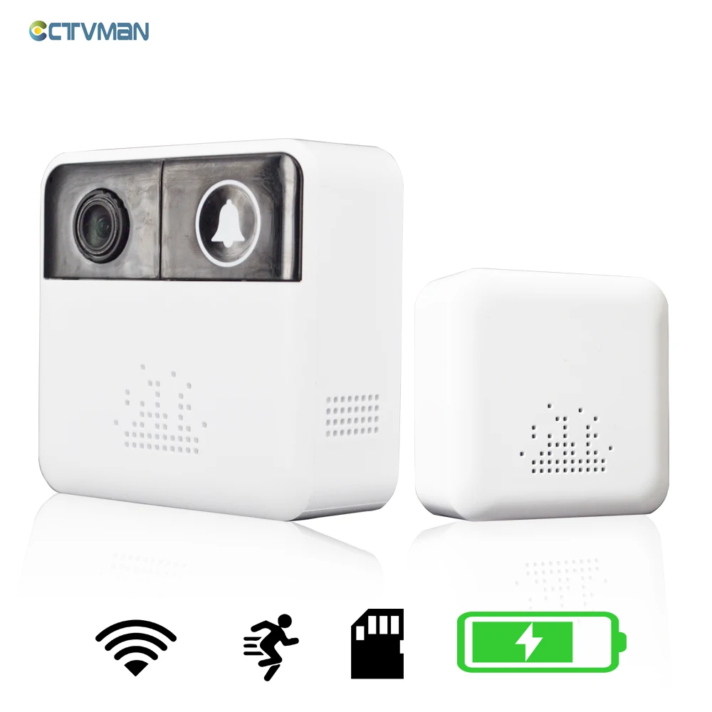 CTVMAN видеодомофон Беспроводная дверная камера мини с питанием от аккумулятора IP Wi