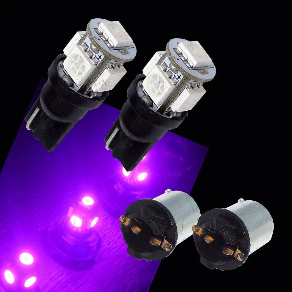 PA LED 2 шт. x T10 168 W5W 5SMD светодиодный автоматический Клин лампы фиолетовый 12 В + BAU15S