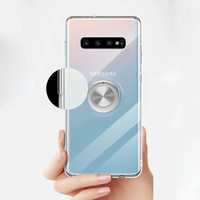 Чехол для Samsung Galaxy S10 Роскошный прозрачный силиконовый защитный чехол телефона из