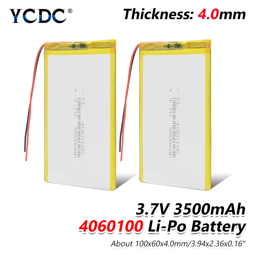 

high-capacity 3.7V 3500mAh Lipo Battery 4060100 Rechargeable battery 3500mA lithium battery For MP5 DVD Tablet Electric Toys