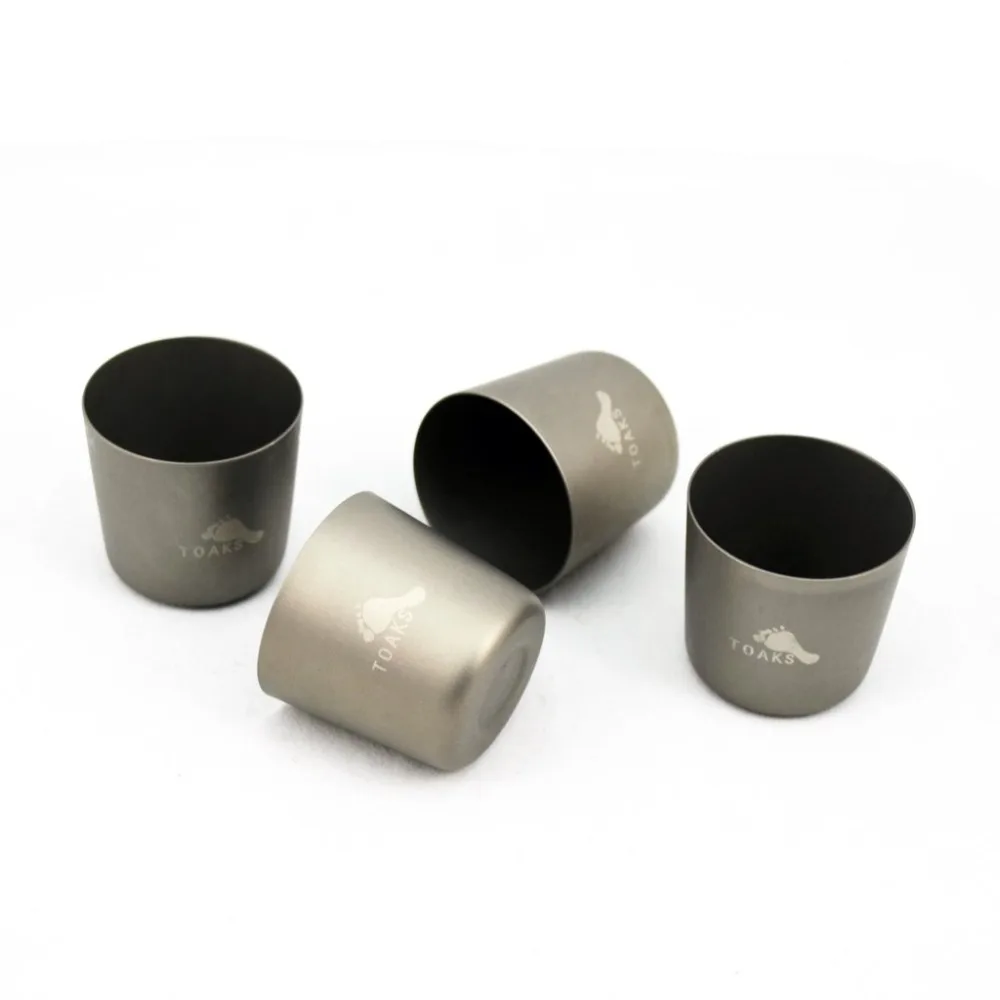 Billige TOAKS SG 01 30 ml Ultraleicht Mini Tee Tasse Outdoor Camping Titan Wein Glas Titan Wasser Tasse 2 Pack  4 Pack