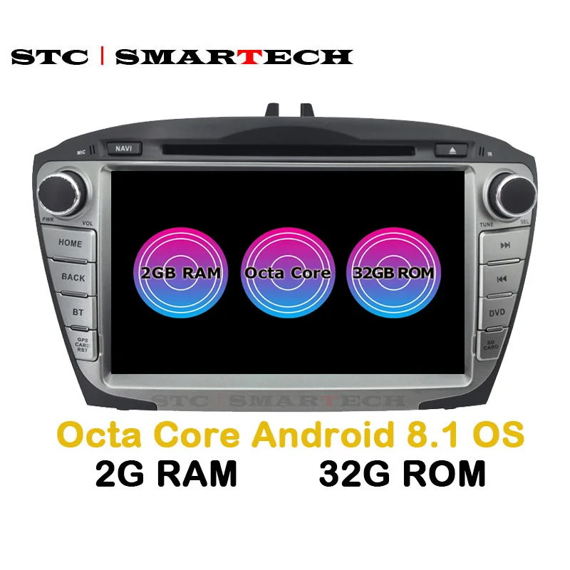 Автомобильный мультимедийный плеер gps 2 Din Android 8 для hyundai/IX35/TUCSON 2009 2015 Canbus Авто