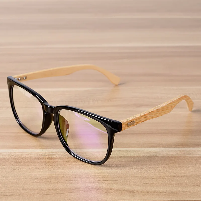 

Vintage Oversized Glasses Frame Clear Lens Optical Big Retro Eyeglasses Bamboo Leopard Eyewear Frames Spectacle for Women Men