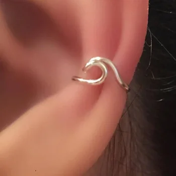 

925 Silver Fake Piercing Earings Handmade Gold Filled Cuff Earrings No Piercing Jewelry Boho Earrings For Women