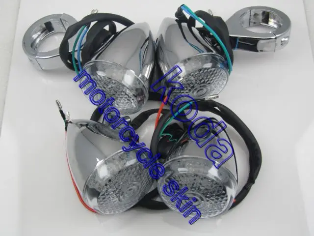 

TURN SIGNAL lights SPORTSTER XL883 1200S/L/R /C SOFTAIL Roadking GLIDE Dyna low rider FXDL 4pieces/set