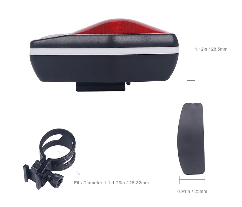 Excellent Deemount Bicycle Visual Warning Safety Light Bike Rear Lamp Cycle LED Lantern Red / Dual Colors Red Blue options 2 Excellent Deemount Bicycle Visual Warning Safety Light Bike Rear Lamp Cycle LED Lantern Red / Dual Colors Red Blue options 2