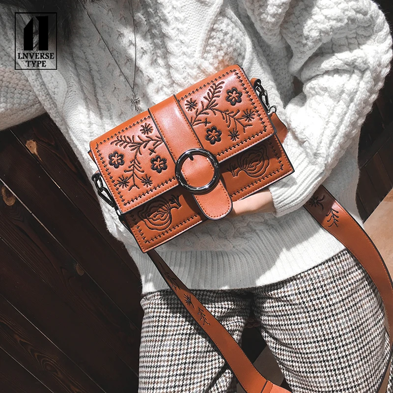 Women's Shoulder Bag Ethnic Style Shoulder Crossbody Bag women leather handbags for women 2018 fashion Shoulder bag Ladies bag