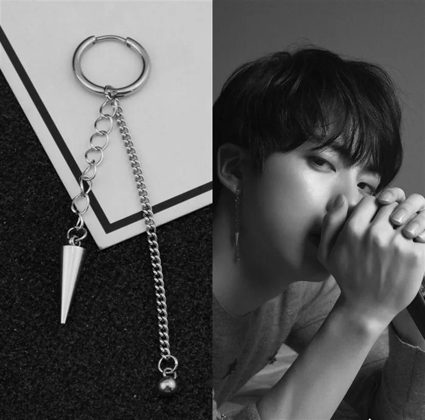 KPOP 1 шт. модные ювелирные изделия корейский победитель Bangtang Мальчики Jin V серьги