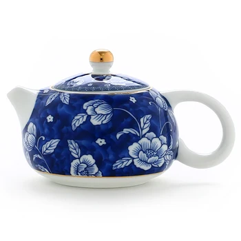 

200ml Jingdezhen Ceramic Porcelain Blue and White Xishi Teapot Kung Fu Tea Set Tea Pot Black Tea Puer Tieguanyin Flower Teapot
