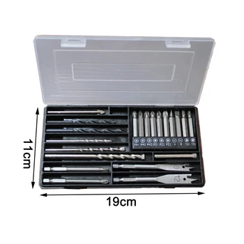 

22pcs/27pcs HSS Screwdriver Multi-functional Drill Bit Box Set Hardware Tools Power Tools Twist Drill Bits Tool with Storage Box