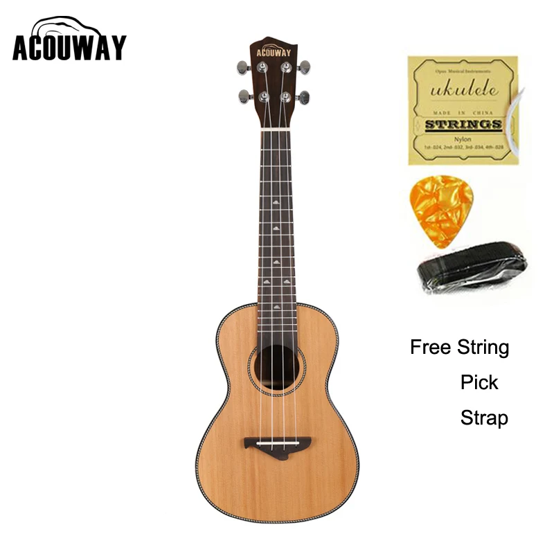 Acouway Ukulele 21 24 26 inch Ukulele Soprano Concert Tenor Ukulele solid spruce top uku Ukelele