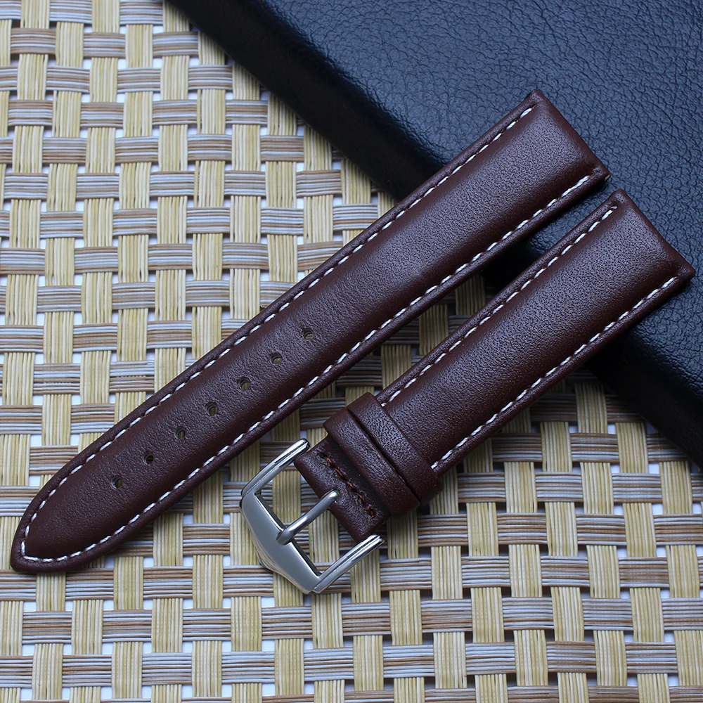 Ремешок сменный из натуральной кожи для Tissot/Casio качественный браслет часов